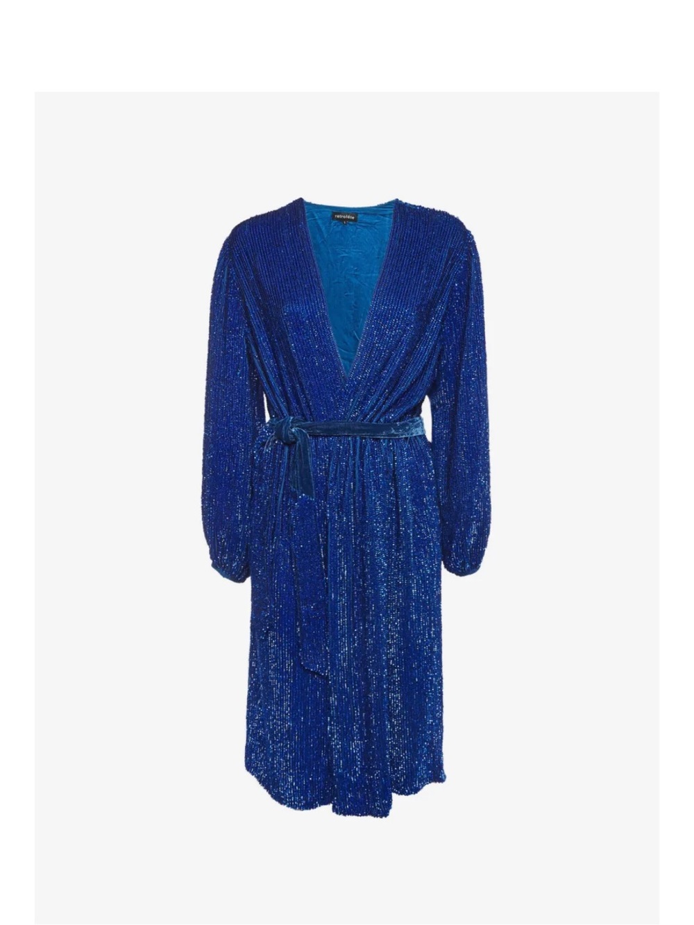 Retrofete Royal Blue Sequin Midi dress